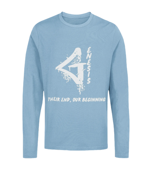 Genesis Long-Sleeve Tee (Carolina Blue and White)