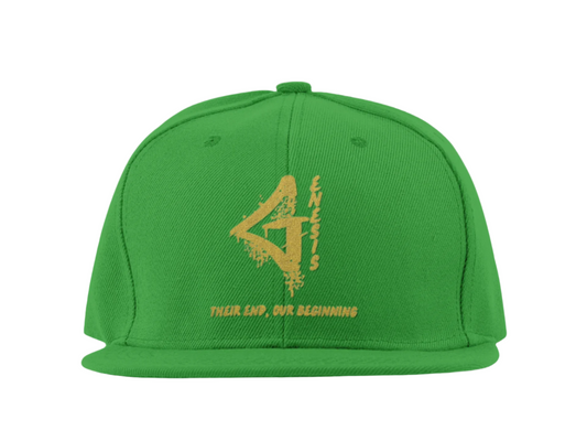 Genesis Snapback 6-Panel Hat (Forest Green and Gold)