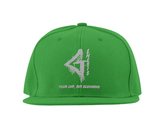 Genesis Snapback 6-Panel Hat (Forest Green and Silver)