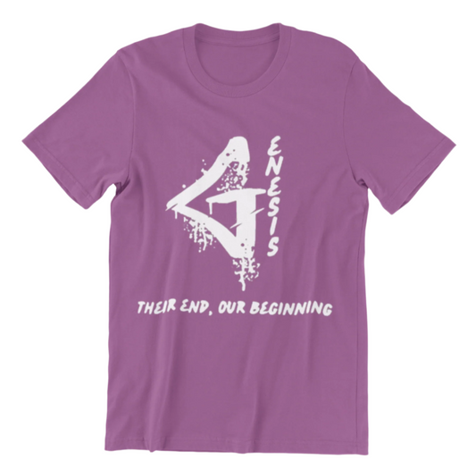 Genesis Short-Sleeve Tee (Heather Radiant Orchid and White)