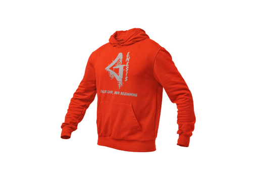 Genesis Long-Sleeve Hoodie (Red and Silver)