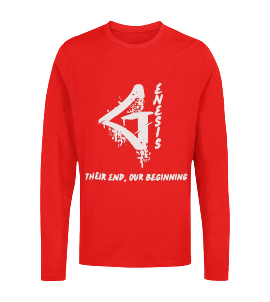 Genesis Long-Sleeve Tee (Red and White)