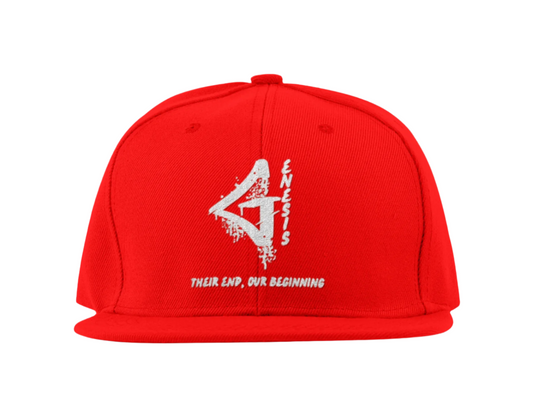 Genesis Snapback 6-Panel Hat (Red and White)